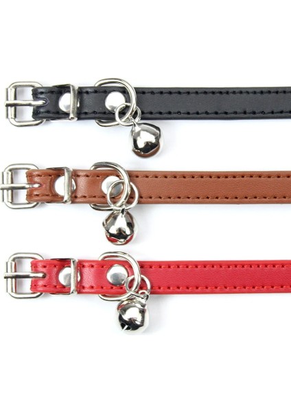 Kahverengi Yaka Stili Xs Beden Yumuşak Hakiki Deri Kedi Yaka Çan ile Ayarlanabilir Yavru Boyun Askısı Yavru Kedi Kolye Kedi Aksesuarları Evcil Hayvan Malzemeleri Xss (Yurt Dışından) indirimleri