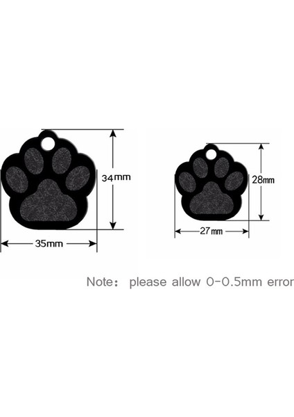 Siyah Stil 27X28X1 mm Aw Şekil 2 Taraflı Etiket Evcil Köpekler ve Kediler Kimlik Kedi Köpek Adı Telefon Evcil Hayvan Aksesuarlarının Numarası Alüminyum Ürünler Dekor (Yurt Dışından)
