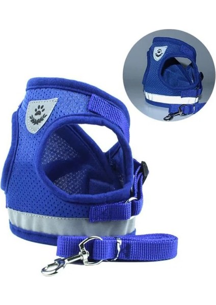 Mavi Stil M Beden Nefes Alabilir Kedi Koşum ve Tasma Kaçış Kanıtı Evcil Hayvan Giysileri Yavru Yavru Köpekler Yelek Ayarlanabilir Kolay Kontrol Yansıtıcı Kedi Koşum (Yurt Dışından)