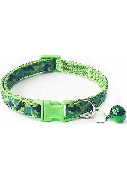 Yeşil Kedi Tasması Tarzı Camo Kamuflaj Kedi Köpek Yaka Çan ile Baskı Boyun Askısı Polyester Ayarlanabilir Toka Yavru Yavru Pet Tasma Hayvan Aksesuarları (Yurt Dışından)