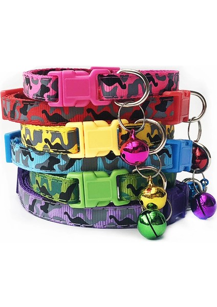 Yeşil Kedi Tasması Tarzı Camo Kamuflaj Kedi Köpek Yaka Çan ile Baskı Boyun Askısı Polyester Ayarlanabilir Toka Yavru Yavru Pet Tasma Hayvan Aksesuarları (Yurt Dışından) indirimleri