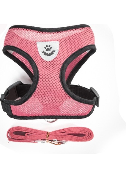Pembe Tarzı M Beden 6 Renkler Pet Koşum ve Tasma Seti Kedi Köpek Chihuahua Yavru Köpek Için Nefes Örgü Ayarlanabilir Yelek Pet Malzemeleri (Yurt Dışından)