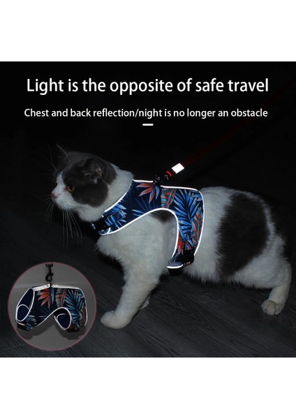 Yeşil Stil M Beden Yeni Kedi Köpek Koşum ve Tasma Seti Mascotas Polyester Yansıtıcı Kedi Yelek Yürüyüş Hafif Kaçış Korumalı Koşum Tasma Seti (Yurt Dışından) indirimleri