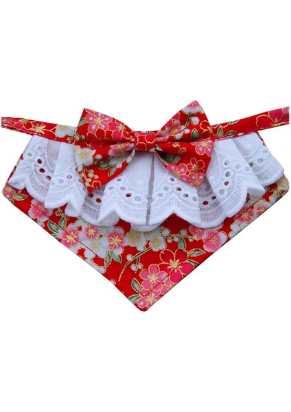 Kırmızı Stil S Beden Japon Tarzı El Yapımı Köpek Dantel Yay Önlüğü ile Sevimli Papyon Pet Köpek Eşarp Yavruları Için Orta Köpekler Pet Aksesuarları (Yurt Dışından) indirimleri