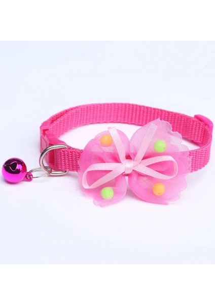 Gül Kırmızı Stili Yeni Sevimli Dantel Ilmek Evcil Yaka Ayarlanabilir Örgülü Naylon Çan Köpek Yavrusu ile Köpek Kedi Yaka Güzel Moda Kolye Hediyeler (Yurt Dışından)