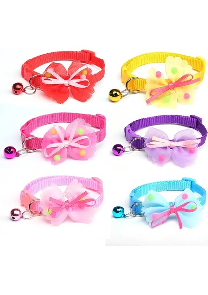 Gül Kırmızı Stili Yeni Sevimli Dantel Ilmek Evcil Yaka Ayarlanabilir Örgülü Naylon Çan Köpek Yavrusu ile Köpek Kedi Yaka Güzel Moda Kolye Hediyeler (Yurt Dışından) fiyatları