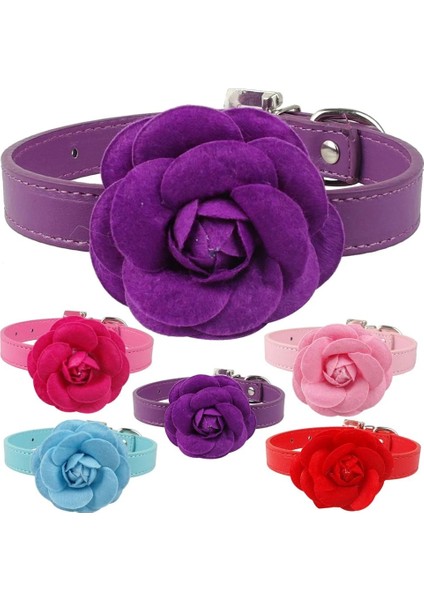 Kırmızı Stil M Beden Pu Deri Kedi Pet Yaka Sevimli Kolye Çiçek ile Küçük Yavru Kedi Pembe Kırmızı Mor Mavi Gül Boyun Için " (Yurt Dışından) modelleri