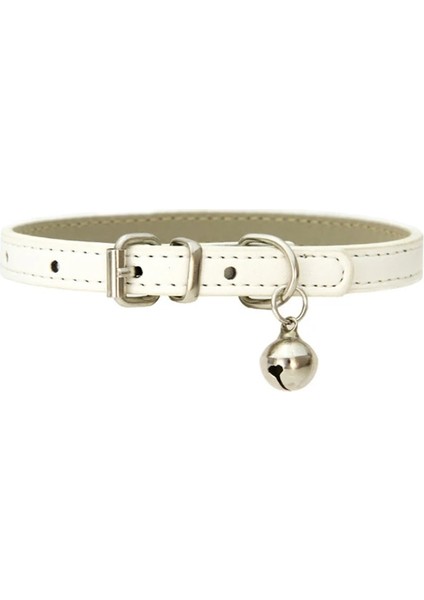 Beyaz Stil 1X30CM Pet Kedi Yaka Sevimli Pu Deri Çan Ayarlanabilir Yaka Küçük Kediler ve Köpekler Için Uygun Moda Yaka Evcil Hayvan Ürünleri Aksesuarları (Yurt Dışından)