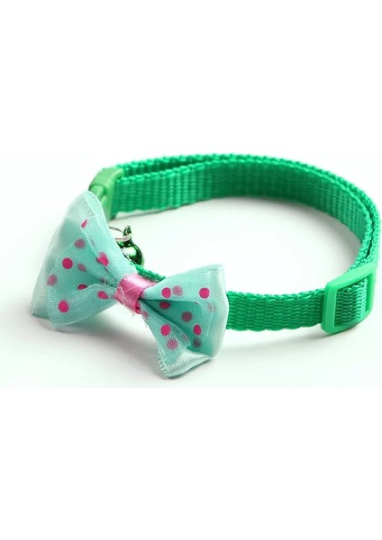 Yeşil Stil Renkli Sevimli Ilmek Çan Pet Yaka Ayarlanabilir Toka Kedi Yaka Pet Malzemeleri Kişiselleştirilmiş Yavru Yaka Küçük Köpek Aksesuarı (Yurt Dışından)