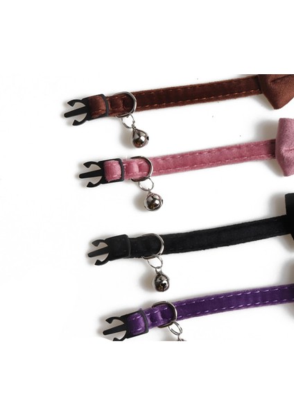 No.11 Stili Kadife Kedi Yaka Düz Renk Ilmek Yavru Chihuahua Çan Ayarlanabilir Emniyet Toka Evcil Aksesuarları ile Chihuahua Yaka 28 cm Uzun 1 Adet (Yurt Dışından) fırsatları
