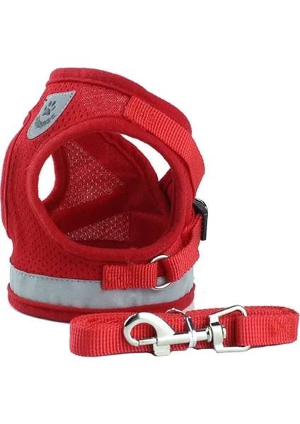 Kırmızı Örgü Stili M-Suit 3.0-4.5kg Kediler Için Yansıtıcı Pet Kedi Koşum ve Tasma Seti Evcil Hayvanlar Için Ürünler Mesh Kedi Koşum Gotas Accesorios Kedi Koşum (Yurt Dışından)