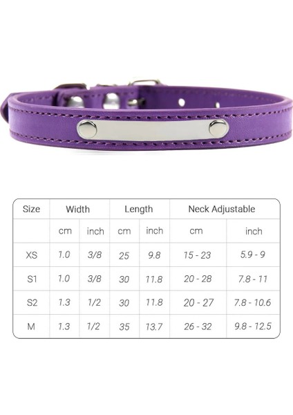 Mor Pet Yaka Stili M Beden Pu Deri Kedi Yaka Kişiselleştirilmiş Yavru Yaka Kımlık Adı Gravür Pet Boyun Starp Kedi Küçük Köpek Yavrusu Aksesuarları Için Kolye (Yurt Dışından)