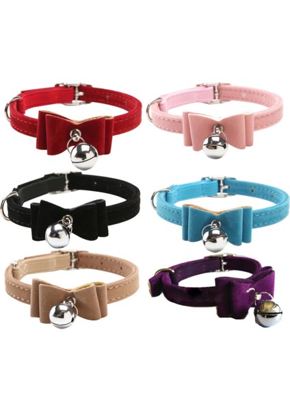 Siyah Stil Tek Boyut Kedi Yaka Yavru Kedi Kadife Papyon Güvenlik Elastik Papyon Çan 6 Renk Evcil Hayvan Malzemeleri Yavru Yavru Kedi Çan Ilmek Yaka Pu Kravat (Yurt Dışından) fiyatları