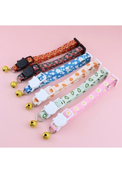 Balıkçıl Tarzı Meyve Baskı Kedi Yaka Çan Koparma ile Sevimli Pet Yaka Karikatür Baskılı Polyester Pet Boyun Askısı Pet Malzemeleri Aksesuarları (Yurt Dışından) indirimleri