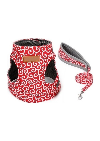 Kırmızı Stil S Beden Kedi Yelek Koşum Tasma Seti Yavru Yavru Köpekler Koşum Açar Küçük Köpekler Için Nefes Pet Ceket Giysileri Yaka Kedi Tasma Seti (Yurt Dışından)