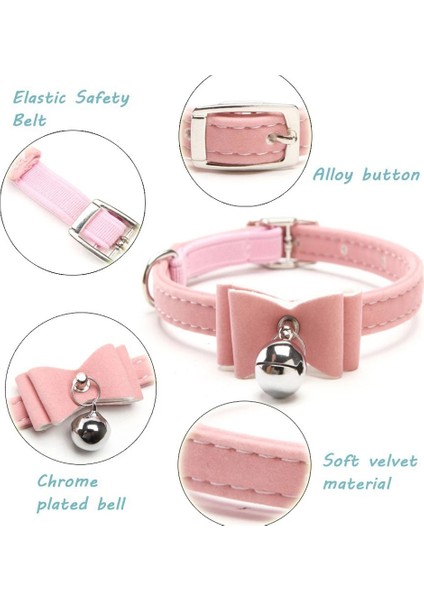 Pembe Stil Çan Yaylı Yavru Kedi Yaka Ayrılabilir Ayarlanabilir Kediler Yaka Yavru Yaka Pet Malzemeleri Köpek Chihuahua Yorshire Için Collier (Yurt Dışından) modelleri