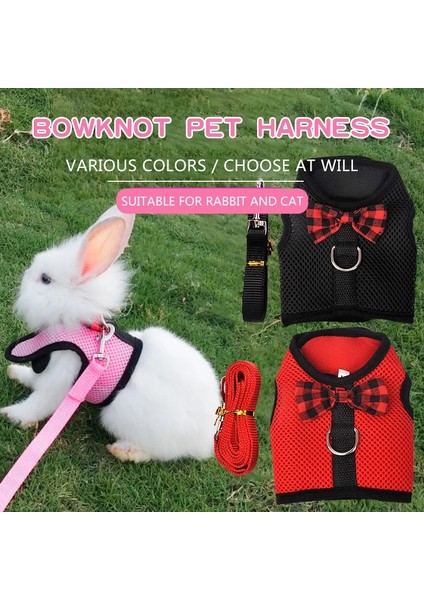Pembe Stil 26-30CM Pet Kedi Sevimli Yay Koşum ve Tasma Seti Köpek Yavrusu Için Yumuşak Örgü Nefes Yelek Göğüs Kemeri Yaka Açık Yürüyüş Eğitim Malzemeleri (Yurt Dışından) fiyatları