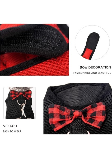 Pembe Stil 26-30CM Pet Kedi Sevimli Yay Koşum ve Tasma Seti Köpek Yavrusu Için Yumuşak Örgü Nefes Yelek Göğüs Kemeri Yaka Açık Yürüyüş Eğitim Malzemeleri (Yurt Dışından) modelleri
