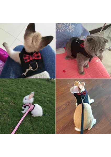Pembe Stil 26-30CM Pet Kedi Sevimli Yay Koşum ve Tasma Seti Köpek Yavrusu Için Yumuşak Örgü Nefes Yelek Göğüs Kemeri Yaka Açık Yürüyüş Eğitim Malzemeleri (Yurt Dışından) indirimleri