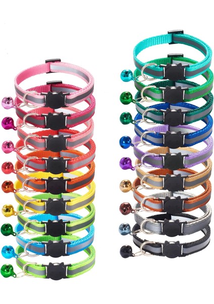 D Tarzı Yeni Renkler Yansıtıcı Ayrılıkçı Kedi Yaka Boyun Yüzük Kolye Bell Pet Ürünleri Yumuşak Malzeme ile Ayarlanabilir Güvenlik Elastik 1 Adet (Yurt Dışından) fiyatları