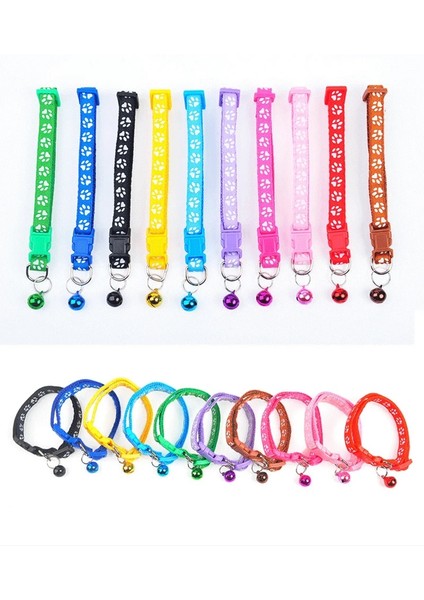 No.3 Tarzı 10 Parça Çan Tasması ile Hassas Güvenlik Rahat Naylon Köpek Tasması Boyun Askısı Moda Ayarlanabilir Çan Pet Kedi Köpek Tasması (Yurt Dışından) fiyatları