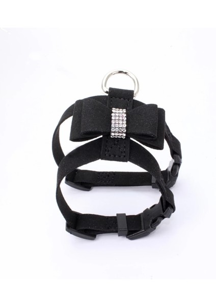 Siyah Stil S Beden Bling Rhinestone Pet Kedi Koşum Kadife Tasma Küçük Kitteuahua Pembe Yaka Evcil Hayvan Ürünleri Için Ilmek ile (Yurt Dışından)