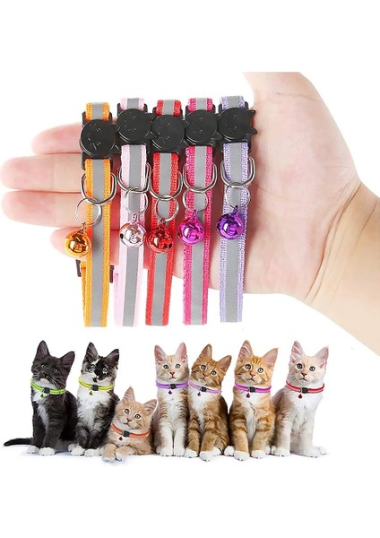 Et Kedi Yavru Kedi Yaka Nefes Alabilir Naylon Boyun Askısı Hızlı Bırakma Ayarlanabilir Güvenlik Yansıtıcı Zil Yüzük Kolye (Yurt Dışından) modelleri