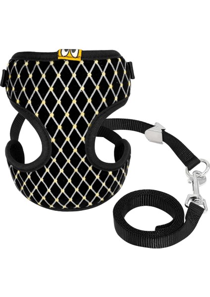 Siyah Stil L Beden Kedi Yürüyüş Ceketi Koşum ve Tasma Evcil Köpek Yavrusu Giysileri Ayarlanabilir Kediler Için Yelek Küçük Doguahua Teriyerleri Pembe (Yurt Dışından)