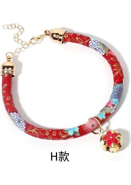 H Tarzı S Beden El Yapımı Sevimli Kediler Tasmaları Etrinted Yavru Yavru Çanlı Kolye Japon Tarzı Evcil Hayvanlar Kitty Küçük Köpekler Tasmaları (Yurt Dışından)