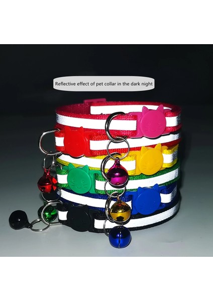 No.5 Tarzı Naylon Yansıtıcı Ayarlanabilir Köpek ve Kedi Yakalı, Çan Emniyetli Yanıp Sönen Yaka, Küçük Köpekler ve Kediler Için Uygun Evcil Hayvan Malzemeleri (Yurt Dışından) modelleri