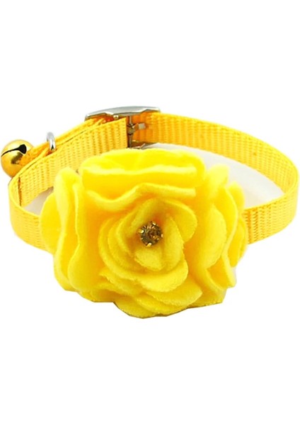 Sarı Gül Tarzı S Beden Köpekler ve Kediler Için Çan Kedi Yaka Ayarlanabilir Ilmek Yavru Çiçekler ile 2 Adet Pet Yaka Kolye Aksesuarları (Yurt Dışından)