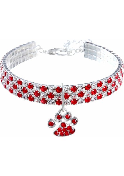 Kırmızı Beyaz Stil S Beden 1 Adet Bling Kristal Köpek Yaka Elmas Köpek Pet Parlak Tam Taklidi Kolye Pet Köpekler Için Yaka Kristal Pet Kolye Dropship (Yurt Dışından)