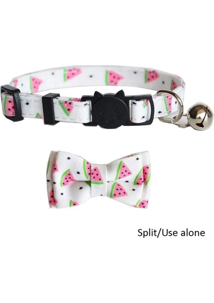 Sarı Stil 1.0X28CM Çan ve Papyonlu Ayrık Kedi Yaka, Ekose Tasarım Ayarlanabilir Emniyetli Kedi Yavrusu Tasması(6.8''-10.8'') (Yurt Dışından) fırsatları