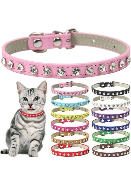 Bordo Tarzı Xs Beden Moda Kristal Köpek Kedi Tasmaları Pu Deri Taklidi Kolye Köpek Tasmaları Koşum Boyun Askısı Pet Aksesuarları (Yurt Dışından) fırsatları