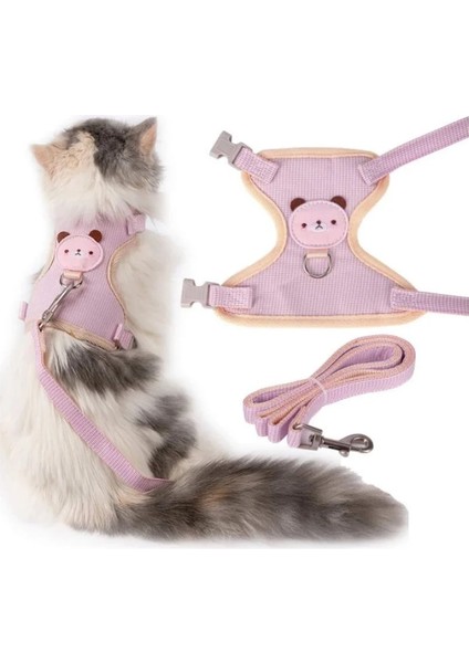 Pembe Tarzı S Beden Kedi Koşum ve Tasma Seti Ayarlanabilir Yumuşak Yavru Kedi Köpek Yelek Sevimli Hafif Yavru Kedi Koşum Nefes Alabilir Rahat Kedi Yelek (Yurt Dışından) fiyatları