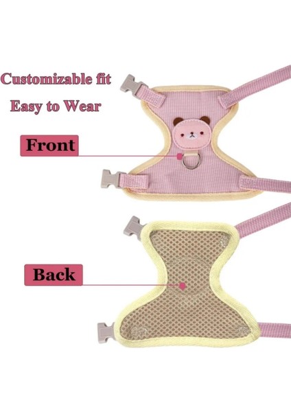 Pembe Tarzı S Beden Kedi Koşum ve Tasma Seti Ayarlanabilir Yumuşak Yavru Kedi Köpek Yelek Sevimli Hafif Yavru Kedi Koşum Nefes Alabilir Rahat Kedi Yelek (Yurt Dışından) indirimleri