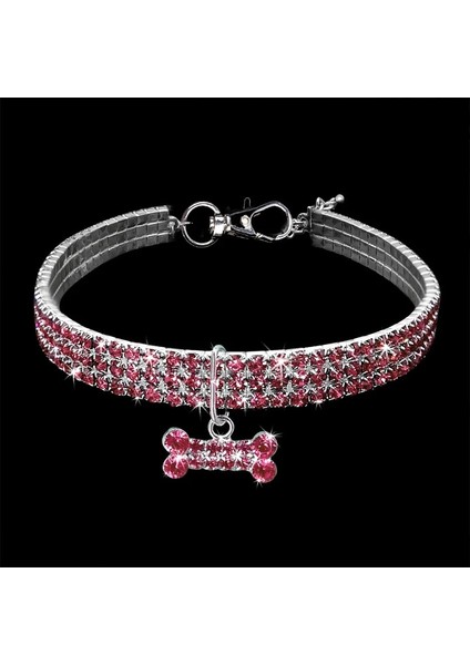 Pembe Tarzı S Beden Kedi Yaka Bebek Yavruları Köpek Emniyet Elastik Diamante Rhinestone Malzeme ile Ayarlanabilir Kolye Köpek Aksesuarları (Yurt Dışından)