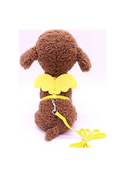 Sarı Stil Xs Göğüs 18-28CM Sevimli Melek Kanadı Küçük Köpek Kedi Koşum ve Tasma Seti Ayarlanabilir Köpek Koşum Naylon Kayış Yaka Pet Kediler Için Yürüyüş Tasma Talepleri (Yurt Dışından)