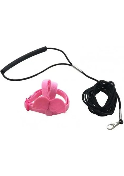 Pembe Tarzı S Beden Uzun Kablo Kuş Koşum Tasma Anti-Bite Eğitim Halatı Dekoratif Hafif Parakeet Papağan Yelek Kuş Için Halat (Yurt Dışından)