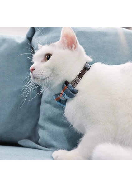 No.11 Stili Papyon ve Çan ile Pet Kedi Yaka Sevimli Ekose Desenler Kolye Bulldog Chihuahua Papyon Köpek Küçük Köpek Parti Bandana Yaka (Yurt Dışından) modelleri