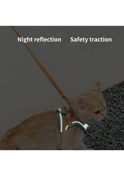 Mavi Stil S Beden Kedi Koşum ve Tasma Seti Yürüyüş Için Ayarlanabilir Yumuşak Yavru Kedi Yelek Küçük Kediler Için Rahat Açık Hava Yeleği Köpek Koşum Takımı (Yurt Dışından)