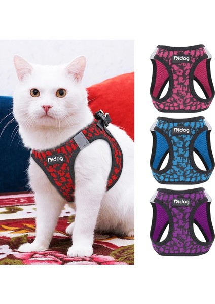 Kırmızı Stil M Beden Nefes Kedi Koşum ve Tasma Seti Yansıtıcı Örgü Pet Köpek Koşum Yelek Küçük Köpekler Için Leaheuahua Koşum Kurşun Kedi (Yurt Dışından) fiyatları