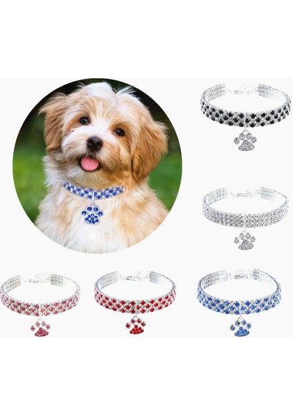 Siyah Beyaz Tarzı S Beden Elmas Kakma Pet Kedi Yaka Pety Kristal Elastik Kediler Yaka Ayak Izleri Aksesuarları Yavru Köpek Yaka Kedi Kolye (Yurt Dışından) fırsatları