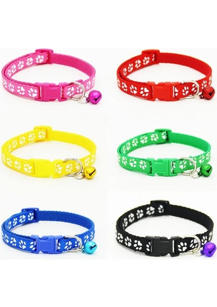 No.3 Tarzı Sadece Boyun 17-19CM Ayak Izi Ayrılabilir Kedi Yaka Ayarlanabilir Küçük Evcil Köpek Yavrusu Köpek Yavru Kedi Kedi Naylon Yaka Çan ile 12 Renk Boyun cm 1.0cm (Yurt Dışından) fırsatları