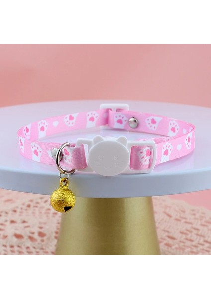 Pençe Stili Meyve Baskı Çanlı Kedi Tasmaları Kullanışlı Kedi Yaka Ayrılıkçı Pet Köpek Kolye Boyun Askısı Kediler Aksesuarları (Yurt Dışından)