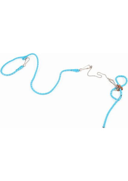 Mavi Stil Ayarlanabilir Papağan Kuş Koşum Tasma Isırma Önleyici Eğitim Halatı Açık Uçan Koşum Tasma Hamster Kaplumbağa Kertenkele Çekiş Halatı (Yurt Dışından)