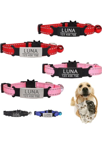 R-Mavi Şerit Stili 7-12 Inç Yansıtıcı Naylon Yaka Özel Kişiselleştirilmiş Kimlik Ücretsiz Gravür Kedi Küçük Köpek Naylon Yavru Yavru Kedi Kolye Için Ayarlanabilir (Yurt Dışından) fiyatları