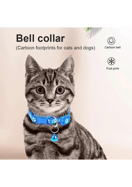 10 Mor Stil Pet Yaka 10 Renk Kedi Kolye ve Kedi Pençe Baskı Ayarlanabilir Yaka Küçük Köpek Yaka Çan Konumlandırma Pet Yaka Pet Malzemeleri (Yurt Dışından) indirimleri