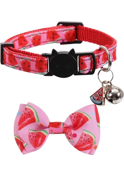 Mor Tarzı 1.0X28CM Kitty Için Sevimli Papyon ve Çan ile Ayrılıkçı Kedi Yaka Koparma Ayarlanabilir Güvenlik Meyve Desenleri Pet Küçük Köpekler Için Yavru Kedi Tasmaları (Yurt Dışından) fırsatları