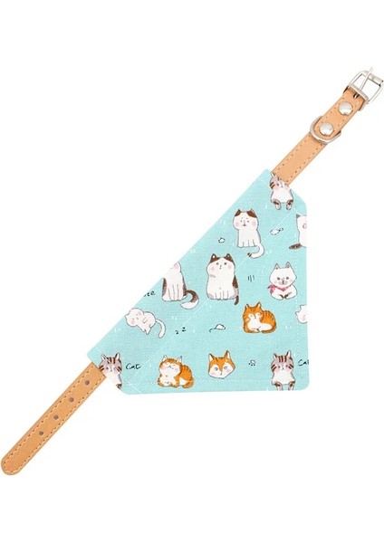 Açık Mavi Stil 22-28CM Pet Üçgen Yaka Manuel Ayarlanabilir Kedi ve Köpek Önlüğü Tükürük Havlu Yaka Küçük ve Orta Boy Köpek Aksesuarları Dekorasyon (Yurt Dışından)